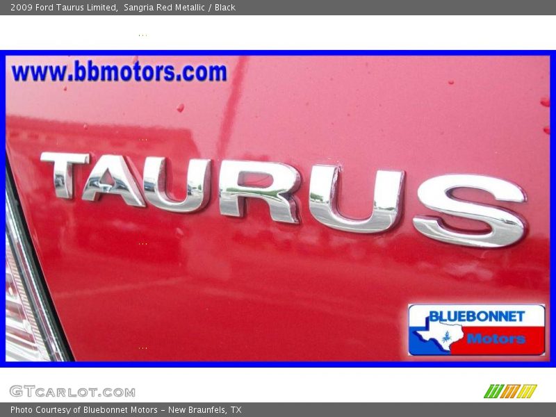 Sangria Red Metallic / Black 2009 Ford Taurus Limited