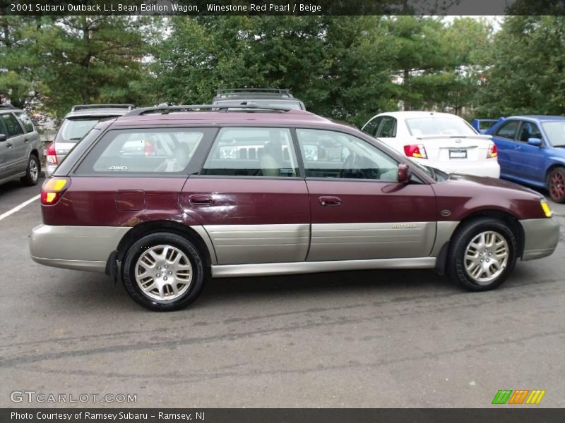 Winestone Red Pearl / Beige 2001 Subaru Outback L.L.Bean Edition Wagon