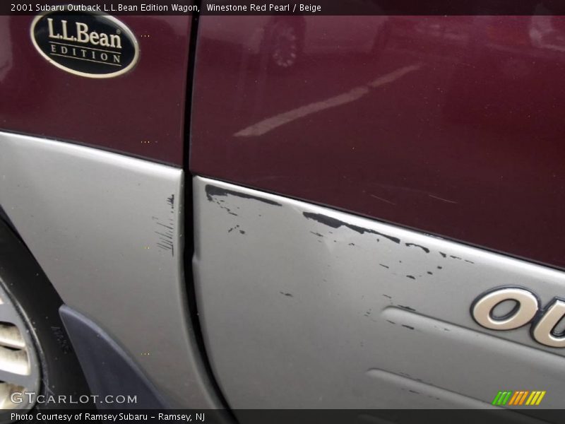 Winestone Red Pearl / Beige 2001 Subaru Outback L.L.Bean Edition Wagon