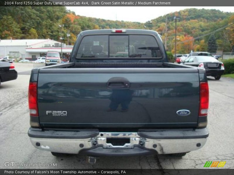 Dark Green Satin Metallic / Medium Parchment 2004 Ford F250 Super Duty Lariat SuperCab 4x4