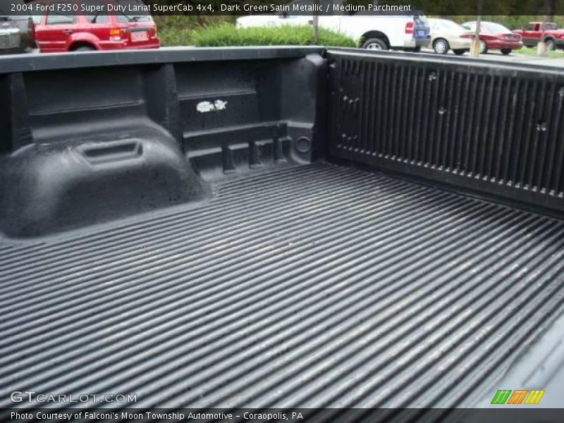 Dark Green Satin Metallic / Medium Parchment 2004 Ford F250 Super Duty Lariat SuperCab 4x4
