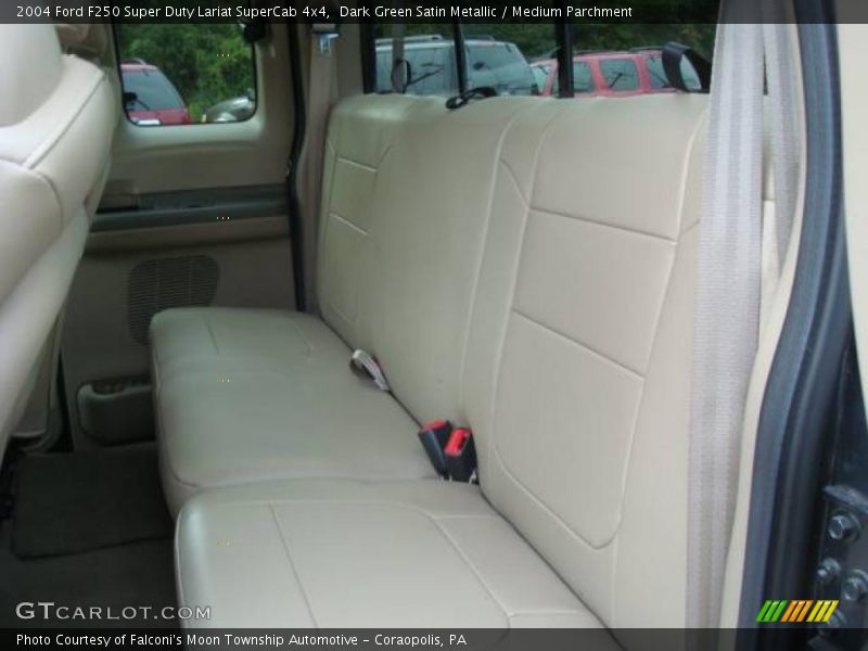 Dark Green Satin Metallic / Medium Parchment 2004 Ford F250 Super Duty Lariat SuperCab 4x4