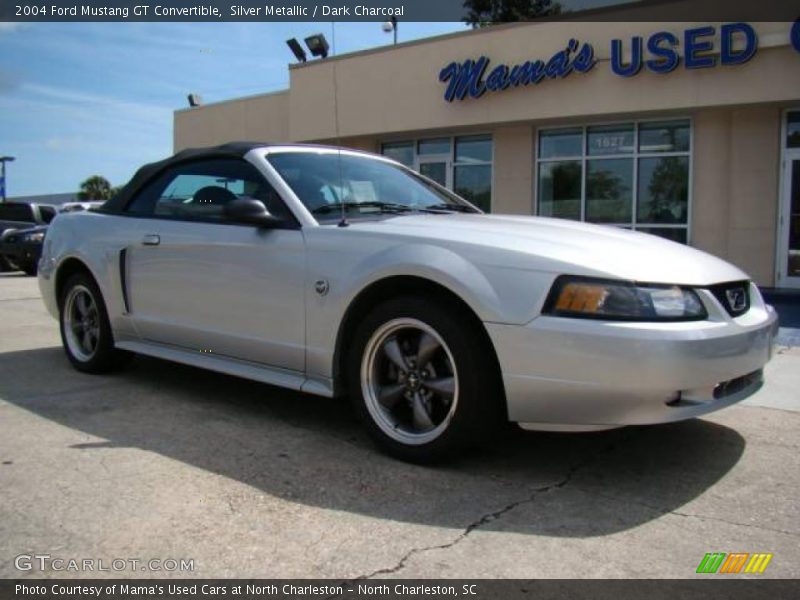Silver Metallic / Dark Charcoal 2004 Ford Mustang GT Convertible
