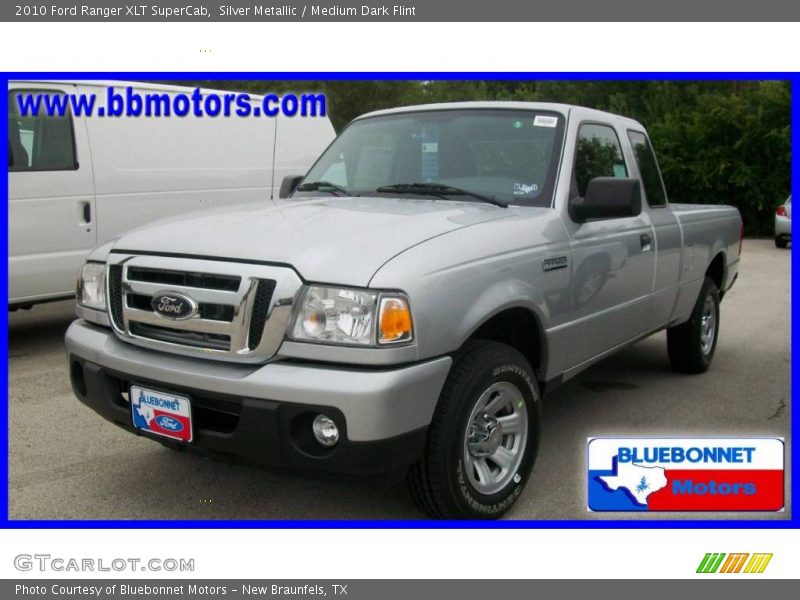 Silver Metallic / Medium Dark Flint 2010 Ford Ranger XLT SuperCab