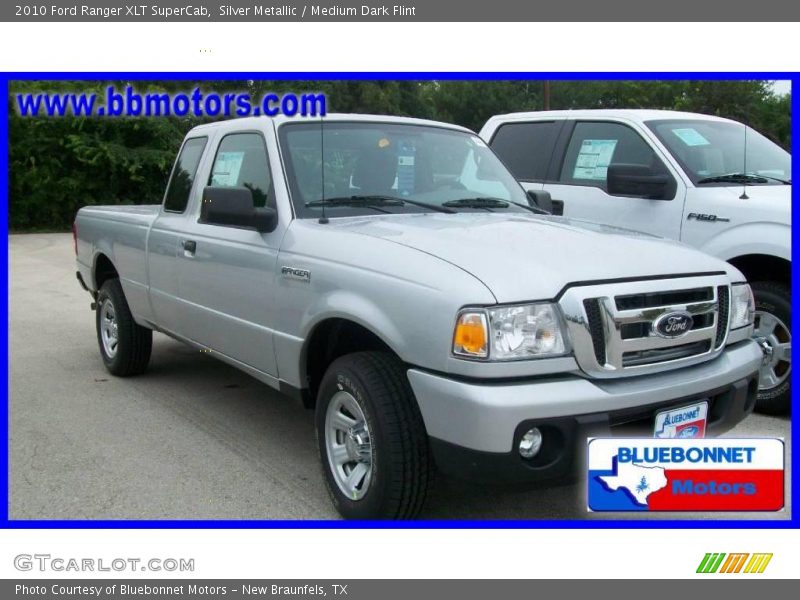 Silver Metallic / Medium Dark Flint 2010 Ford Ranger XLT SuperCab