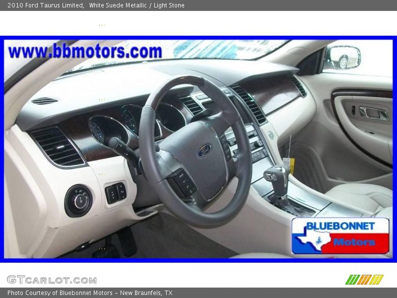 White Suede Metallic / Light Stone 2010 Ford Taurus Limited