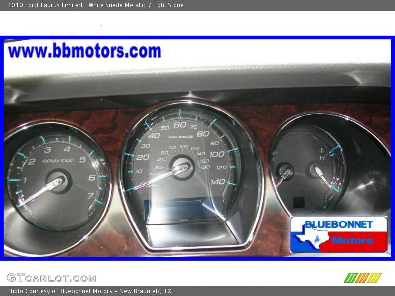 White Suede Metallic / Light Stone 2010 Ford Taurus Limited