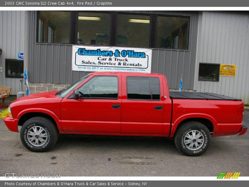 Fire Red / Graphite 2003 GMC Sonoma SLS Crew Cab 4x4