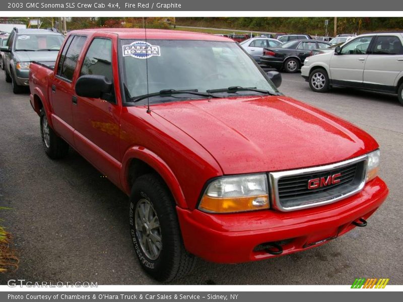 Fire Red / Graphite 2003 GMC Sonoma SLS Crew Cab 4x4