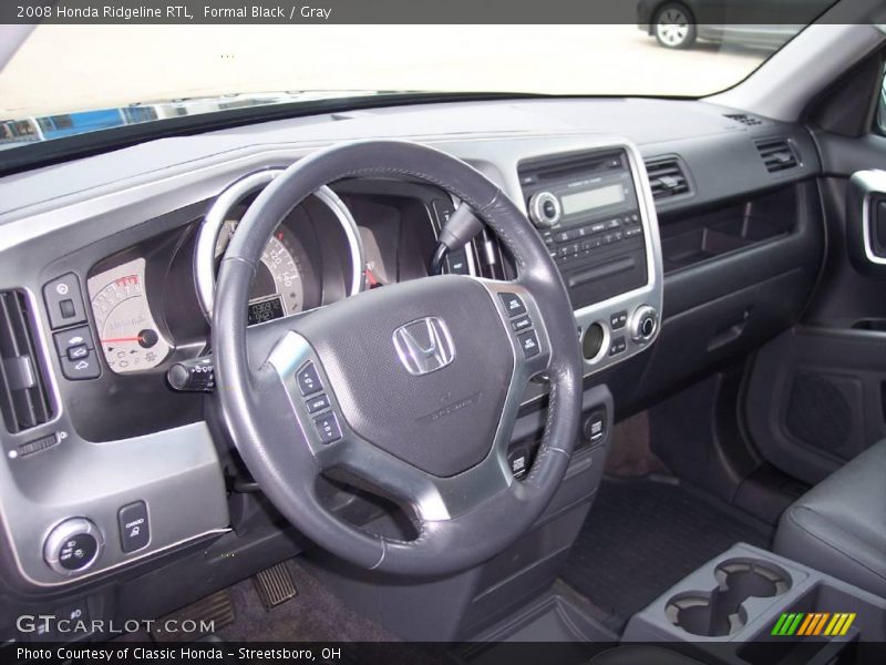 Formal Black / Gray 2008 Honda Ridgeline RTL