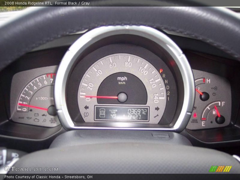 Formal Black / Gray 2008 Honda Ridgeline RTL