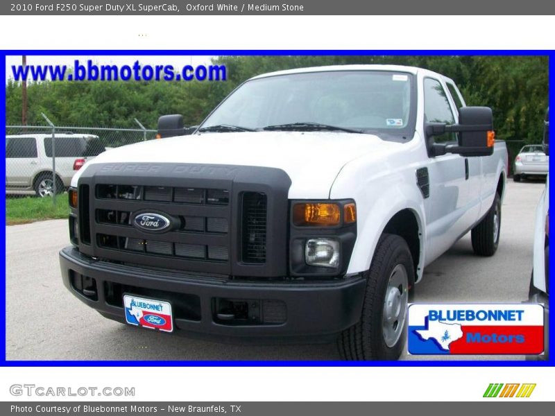 Oxford White / Medium Stone 2010 Ford F250 Super Duty XL SuperCab