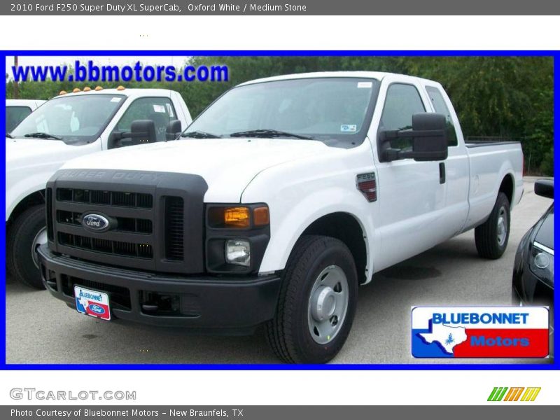 Oxford White / Medium Stone 2010 Ford F250 Super Duty XL SuperCab