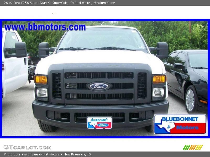 Oxford White / Medium Stone 2010 Ford F250 Super Duty XL SuperCab