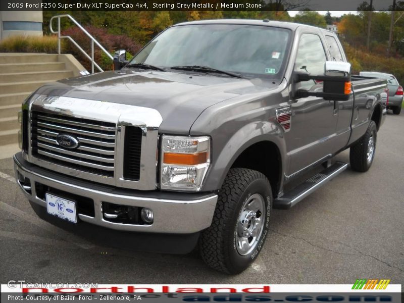 Sterling Grey Metallic / Medium Stone 2009 Ford F250 Super Duty XLT SuperCab 4x4