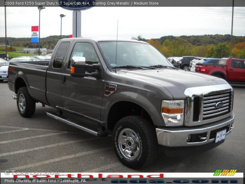 Sterling Grey Metallic / Medium Stone 2009 Ford F250 Super Duty XLT SuperCab 4x4