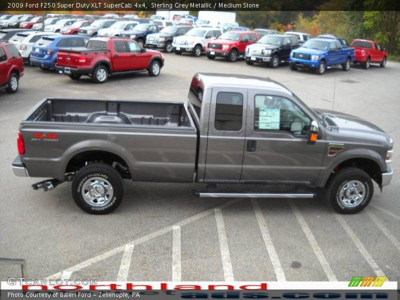 Sterling Grey Metallic / Medium Stone 2009 Ford F250 Super Duty XLT SuperCab 4x4