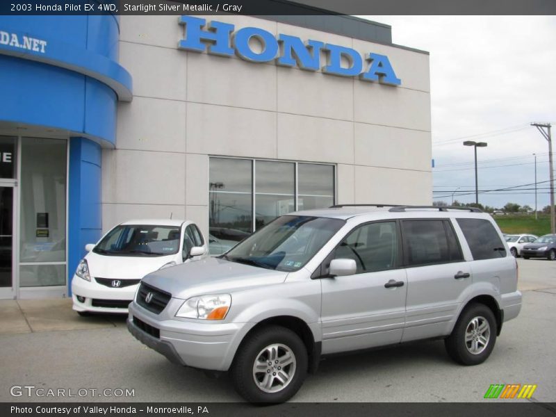 Starlight Silver Metallic / Gray 2003 Honda Pilot EX 4WD