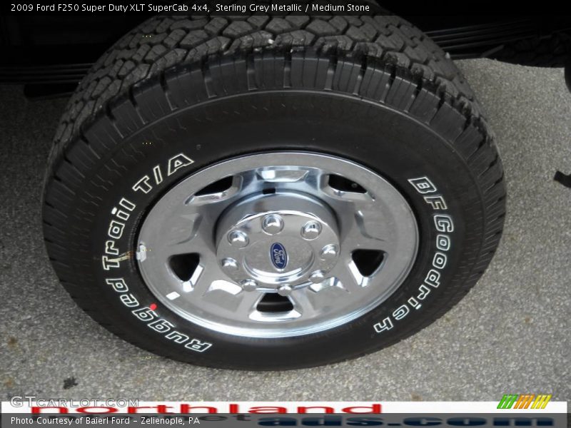 Sterling Grey Metallic / Medium Stone 2009 Ford F250 Super Duty XLT SuperCab 4x4