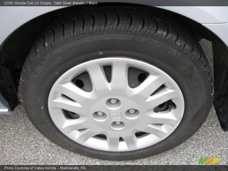 Satin Silver Metallic / Black 2005 Honda Civic LX Coupe