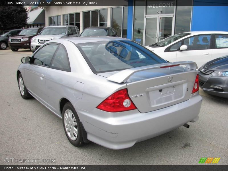 Satin Silver Metallic / Black 2005 Honda Civic LX Coupe