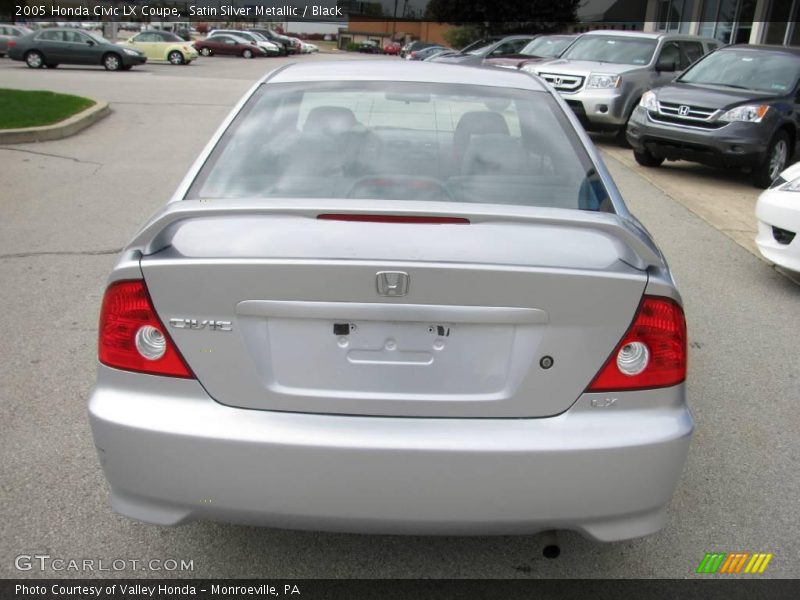 Satin Silver Metallic / Black 2005 Honda Civic LX Coupe