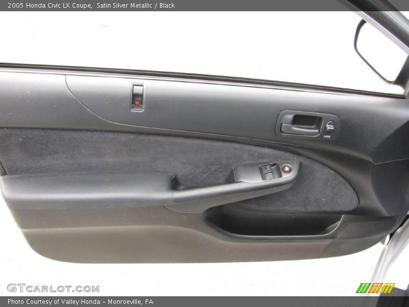 Satin Silver Metallic / Black 2005 Honda Civic LX Coupe