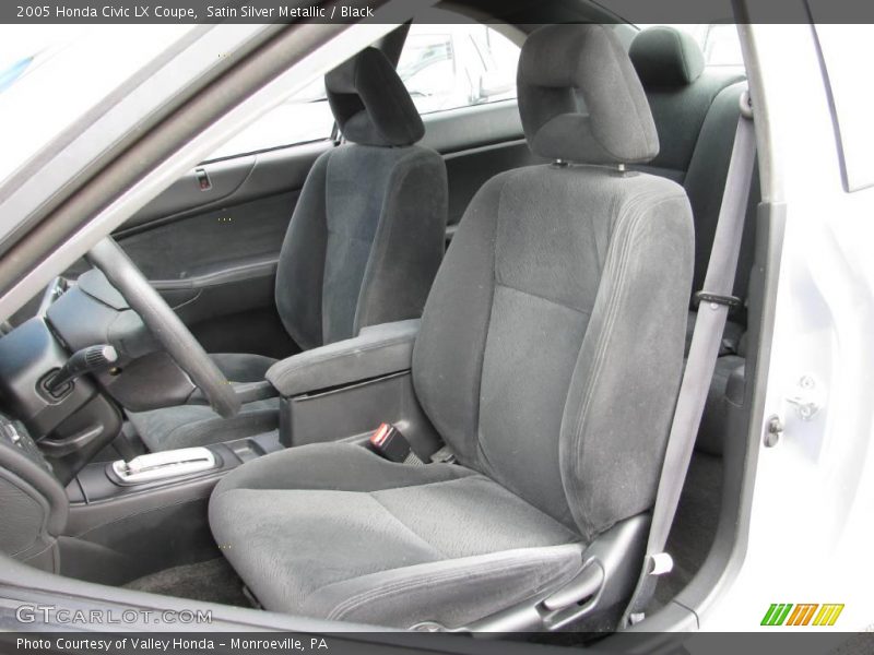 Satin Silver Metallic / Black 2005 Honda Civic LX Coupe