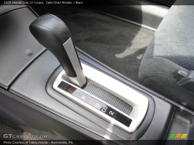 Satin Silver Metallic / Black 2005 Honda Civic LX Coupe