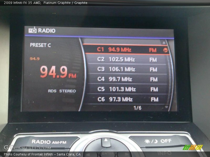 Platinum Graphite / Graphite 2009 Infiniti FX 35 AWD