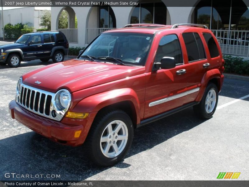 Inferno Red Crystal Pearl / Medium Slate Gray 2007 Jeep Liberty Limited