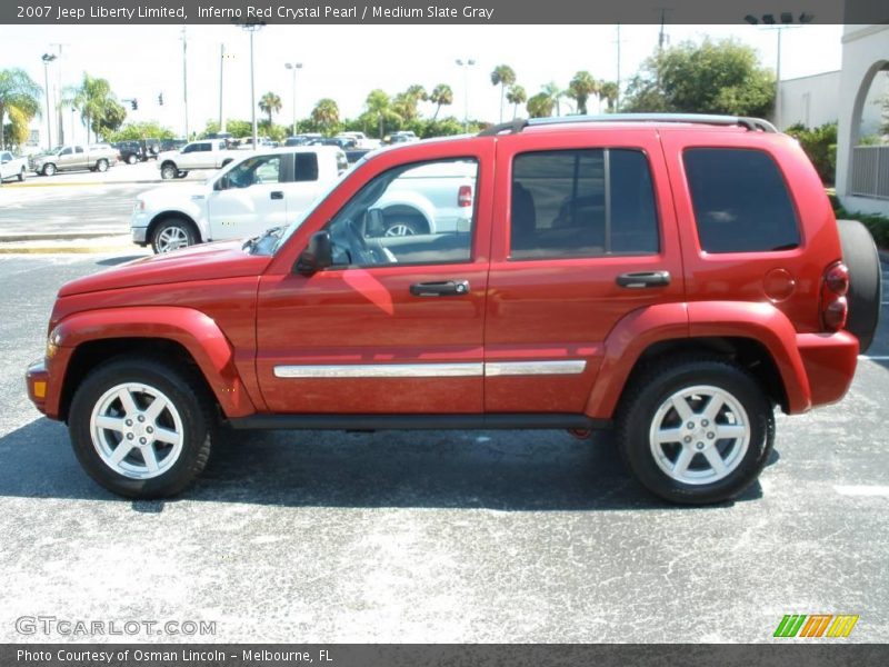 Inferno Red Crystal Pearl / Medium Slate Gray 2007 Jeep Liberty Limited
