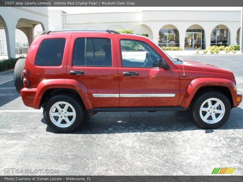 Inferno Red Crystal Pearl / Medium Slate Gray 2007 Jeep Liberty Limited