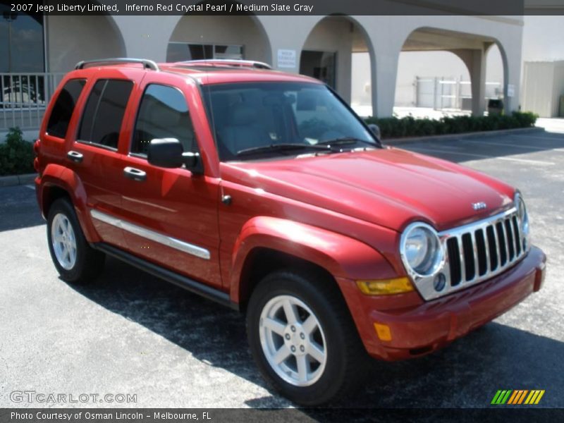 Inferno Red Crystal Pearl / Medium Slate Gray 2007 Jeep Liberty Limited