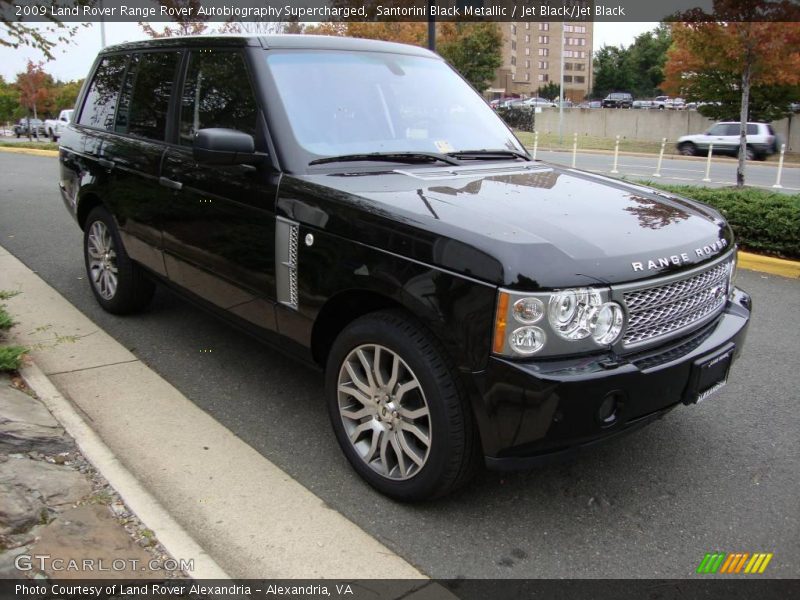 Santorini Black Metallic / Jet Black/Jet Black 2009 Land Rover Range Rover Autobiography Supercharged