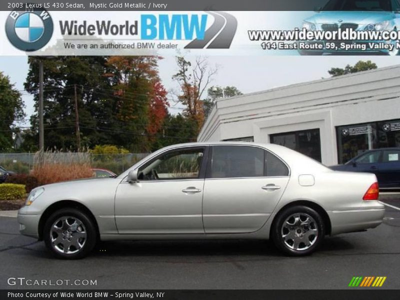 Mystic Gold Metallic / Ivory 2003 Lexus LS 430 Sedan