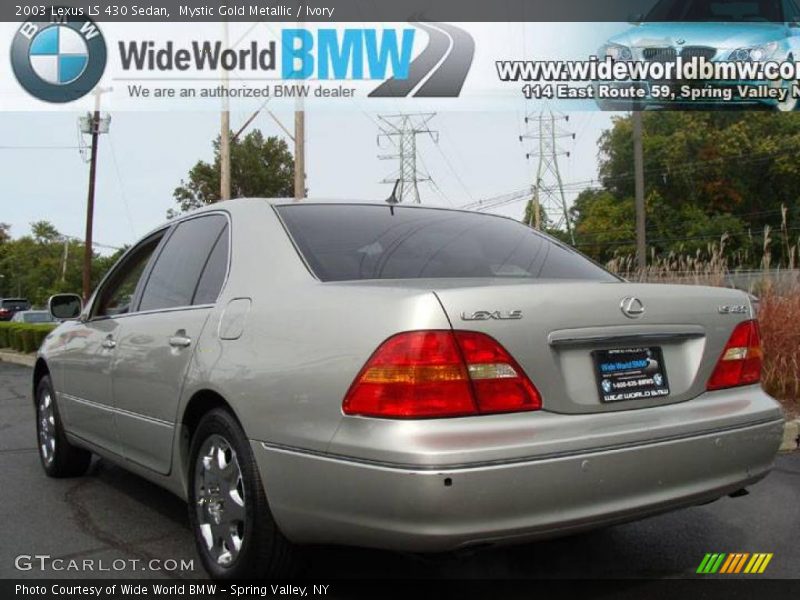 Mystic Gold Metallic / Ivory 2003 Lexus LS 430 Sedan
