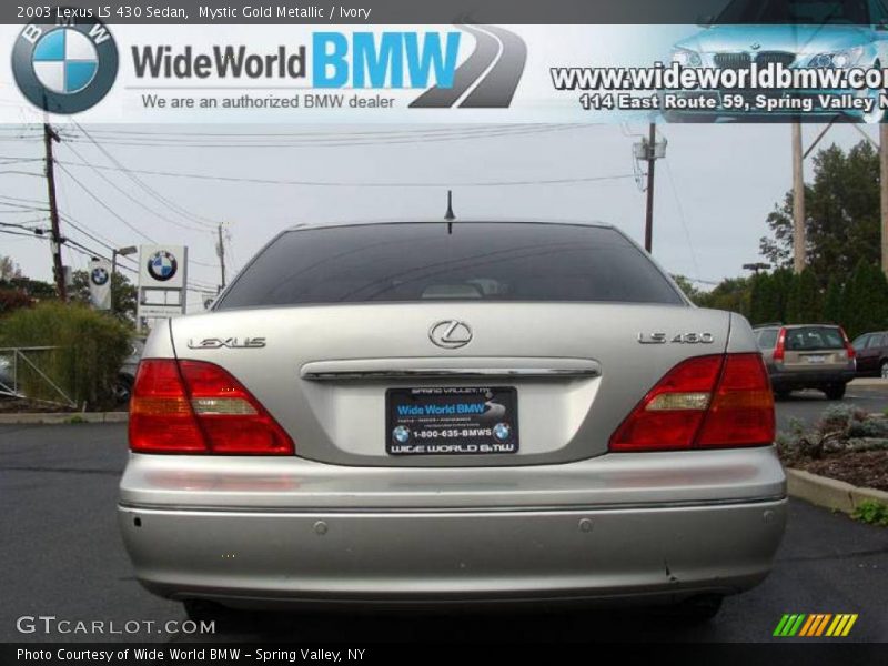 Mystic Gold Metallic / Ivory 2003 Lexus LS 430 Sedan