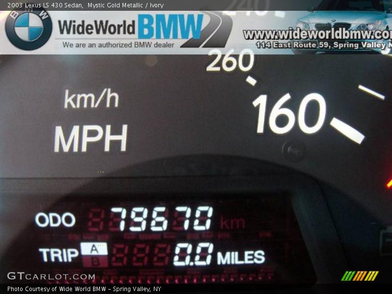 Mystic Gold Metallic / Ivory 2003 Lexus LS 430 Sedan