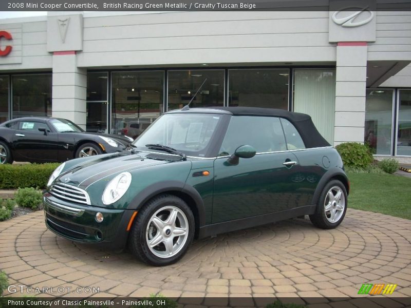 British Racing Green Metallic / Gravity Tuscan Beige 2008 Mini Cooper Convertible