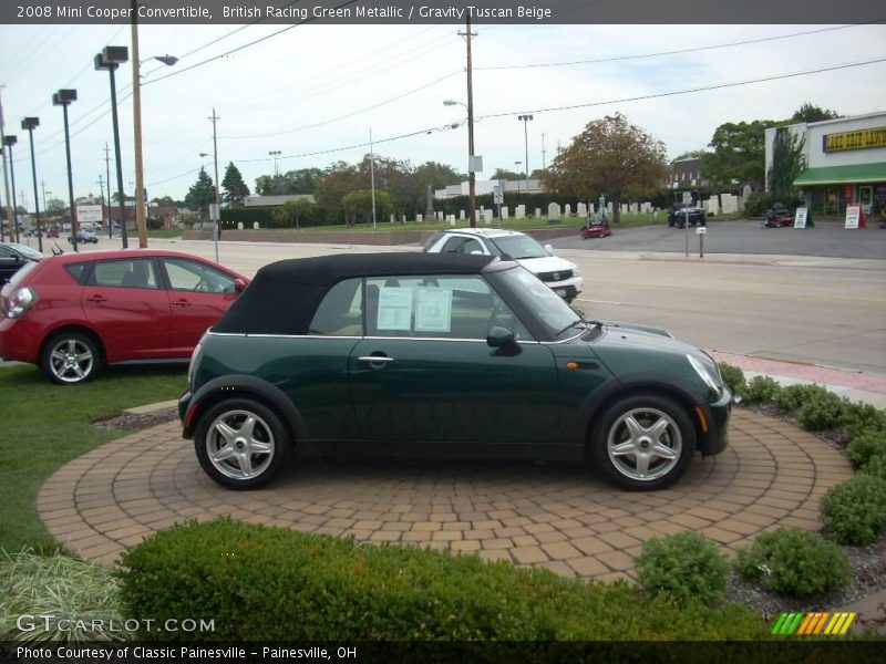 British Racing Green Metallic / Gravity Tuscan Beige 2008 Mini Cooper Convertible
