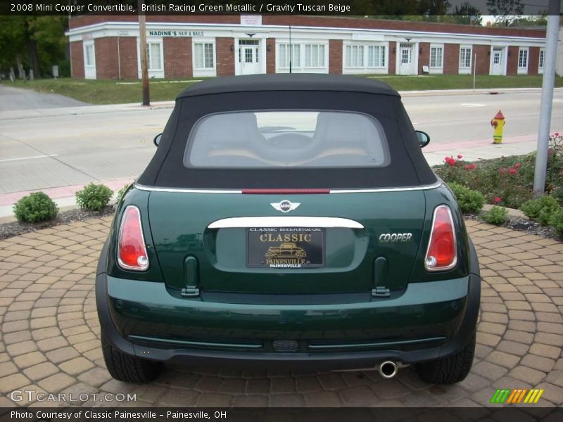 British Racing Green Metallic / Gravity Tuscan Beige 2008 Mini Cooper Convertible