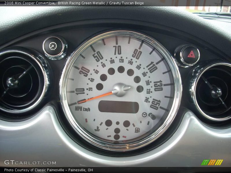 British Racing Green Metallic / Gravity Tuscan Beige 2008 Mini Cooper Convertible