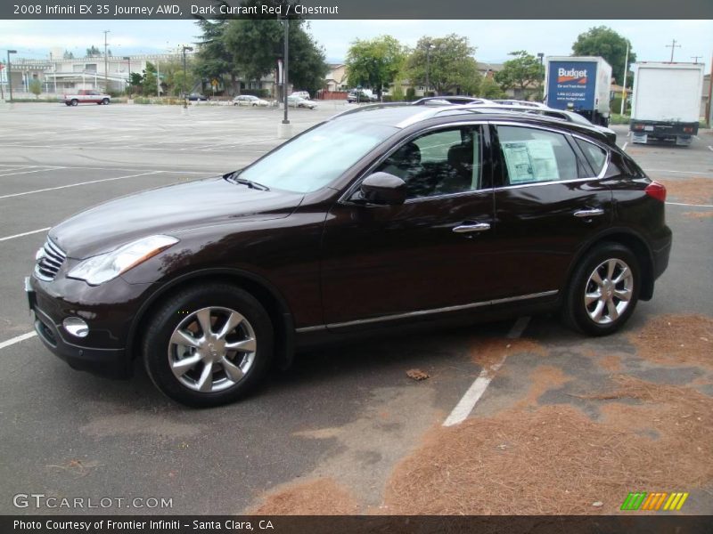 Dark Currant Red / Chestnut 2008 Infiniti EX 35 Journey AWD