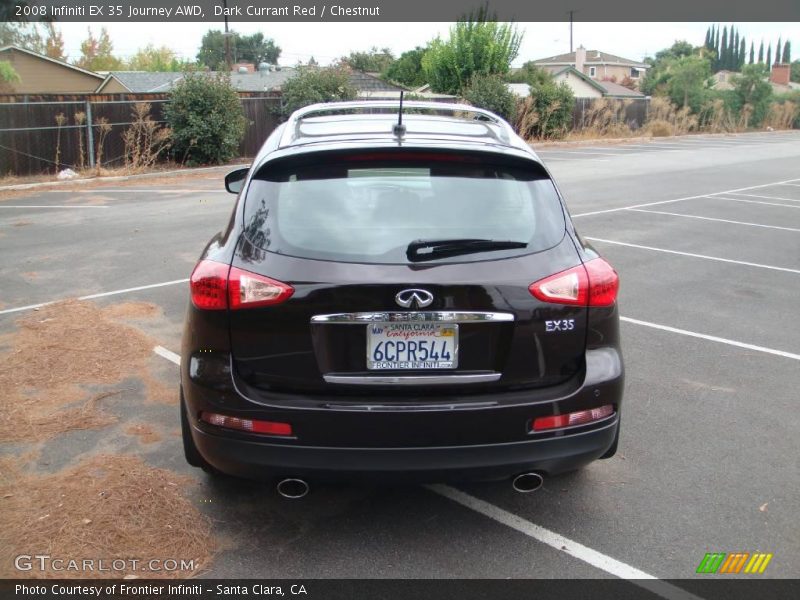Dark Currant Red / Chestnut 2008 Infiniti EX 35 Journey AWD