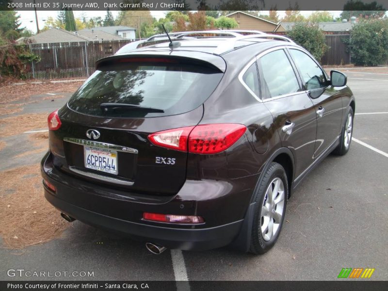 Dark Currant Red / Chestnut 2008 Infiniti EX 35 Journey AWD