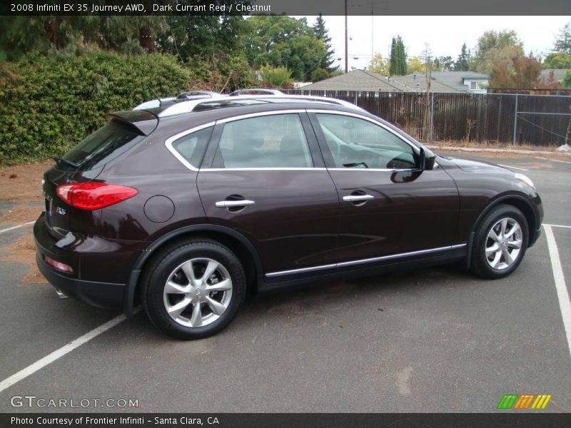 Dark Currant Red / Chestnut 2008 Infiniti EX 35 Journey AWD