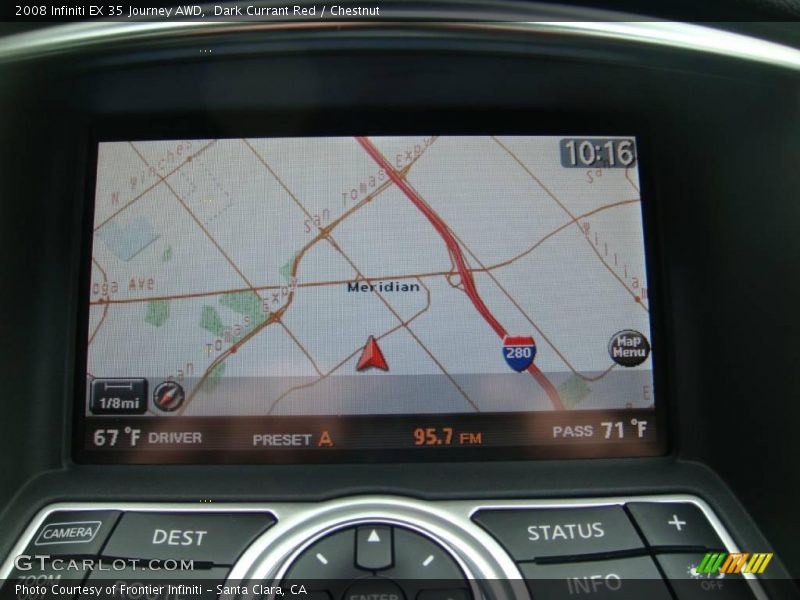 Dark Currant Red / Chestnut 2008 Infiniti EX 35 Journey AWD