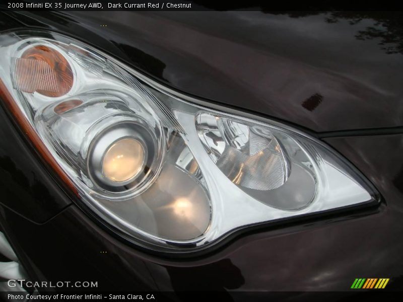 Dark Currant Red / Chestnut 2008 Infiniti EX 35 Journey AWD