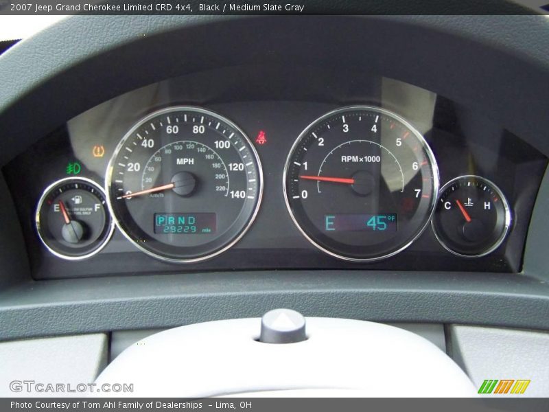 Black / Medium Slate Gray 2007 Jeep Grand Cherokee Limited CRD 4x4